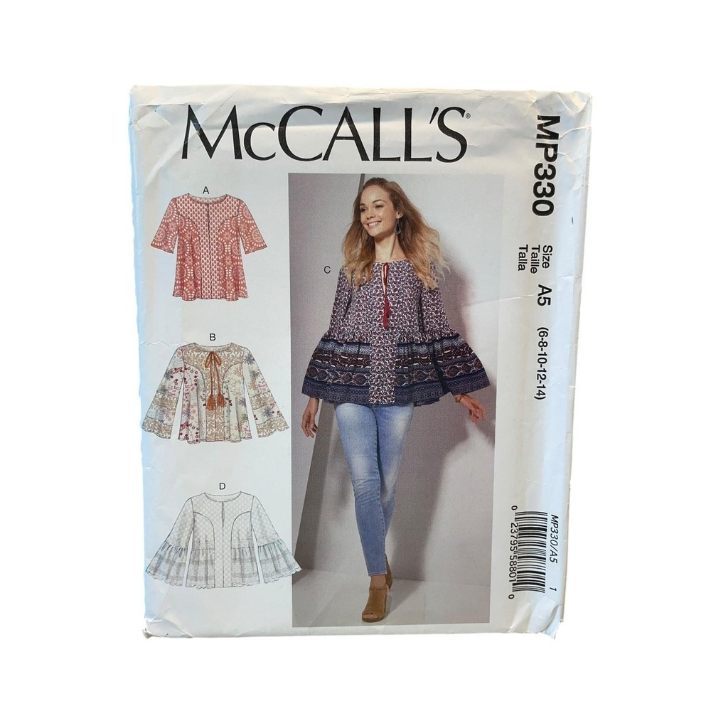 McCALL'S MP330 Misses' Tops Sewing Pattern Size 6-14 Modern Style